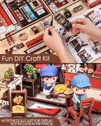 Cutefun Book Nook Kit - DIY Miniature Pizza Shop Booknook Kits for Adults and Teens, 3D Wooden Puzzle Bookend Bookshelf with LED Light, Creative Crafts Gifts for Beginners (Uncle Joe's Pizzeria) - style: Uncle Joe's Pizzeria