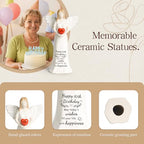 70th Birthday Gifts for Women, Happy 70th Birthday Gifts for Mom, Grandma, Aunt, Mother-in-Law, Friend, Ceramic Angel Figurine - color: Sy0223