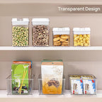 Vtopmart 10 Pack Food Storage Organizer Bins, Clear Plastic Bins for Pantry, Kitchen, Fridge, Cabinet Organization and Storage, 4 Compartment Holder Packets, Snacks, Pouches, Spice Packets - style: 10pack