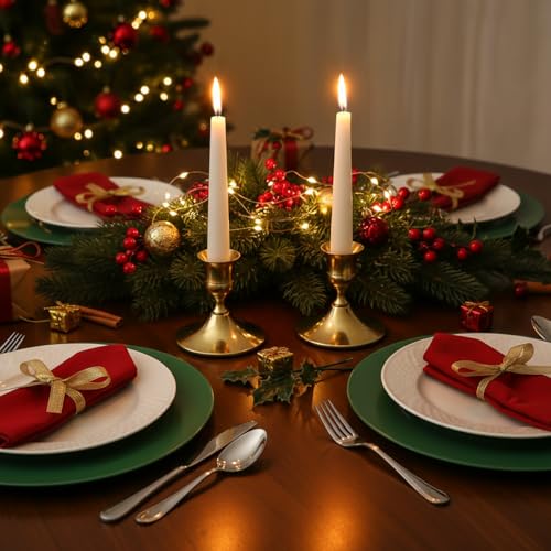 2 Pcs Candle Holders, Vintage Metal Taper Candle Holders Candles Stick Holder Decor for Home Wedding Party Anniversary Housewarming Gifts for Women Men(Bronze) - color: Bronze