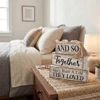 4 Pcs Farmhouse Home Decoration Wooden Tabletop and So Together They Built a Life They Loved Decor Motivational Tiered Tray Decor Rustic Block Sign Retro Bead Garland Table Centerpiece for Shelf Desk - style: and So Together