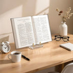Acrylic Easel Display Stand, Clear Table Easel Picture Frame Holder with Adjustable Tilt, Perfect for Phones, Art, Weddings, Office & Home Décor, Gold-1P