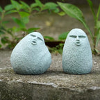 Cute Stone Primitive Man Figurine: Funny Stoneman Statue for Outdoor Decor, Carving Face Garden Home Decoration Fish Tank Ornament - Stone Man A - style: Stone Man A