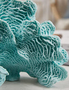 HAUCOZE Coral Decor Ocean Sculpture Statue Modern Home Art Table Centerpiece Gift for Living Room Bookshelf Polyresin 9.4 Inch