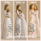 NAN ZAI NAN FANG 3-Piece Set Mother Daughter Figurine 5.5" Gifts for Mom from Daughter Resin Sculpted Hand-Painted Figure Mothers Day Birthday Thanksgiving for Moms Step-Mom Mother-in-Law - style: Mother Daughter Set