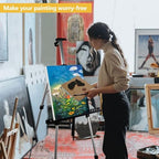 RRFTOK Art Painting Display Artist Easel Stand,Aluminum Metal Tripod Adjustable Easel for Painting Canvases Height from 17 to 66 Inch,Carry Bag for Table-Top/Floor Drawing and Displaying(3pack). - style: 66S 3-pack
