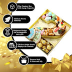 SiliFine 12" Charcuterie Number Shaped Mache with Clear Lid Fillable Sweets Serving Trays Paper Mache Cupcake Candy Box for 2025 Graduation Party Graduation Celebration(Gold,Number 2) - color: Gold, style: Number 2