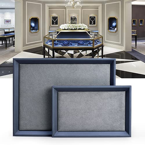 Oirlv Premium Leather Flat Jewelry Tray Jewelry Display Organizer,Valet Tray for Nightstand or Dresser Organizer(Small) - size: Small