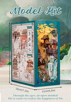 Fsolis Book Nook Kit, DIY Miniature House Kit 3D Wooden Puzzles Craft Kit for Adults Bookshelf Nook Decor Decorative Bookend for Women Teenagers and Book Lovers (Su Dongpo) - style: Su Dongpo