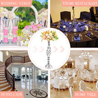 Rtteri 20 Pcs Metal Flower Arrangement Stand Wedding Flower Centerpieces Stand Elegant Metal Vase Candelabra Candle Holder for Wedding Reception Table Decor Party Hotel Home Decor (Silver)