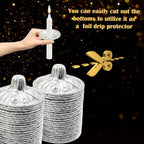 The Dreidel Company Extra Heavy Disposable Candle Holders, 100 Pack - Disposable Candle Drip Cup, Aluminum Foil Drip Cup Bobeches - size: 100-Pack