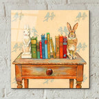 Epic Art 'Bookends' by Marvindale Acrylic Glass Wall Art, 12" x 12" - size: 12L" x 12W"