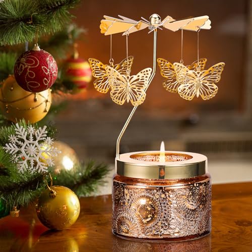 Mothers Day Gifts for Mom Wife Daughter Sister, Birthday Gifts for Women, Unique Butterfly Gift for Friends Women, Rotatable Scented Candles Gift for Mothers Day Anniversary Christmas - size: Butterfly