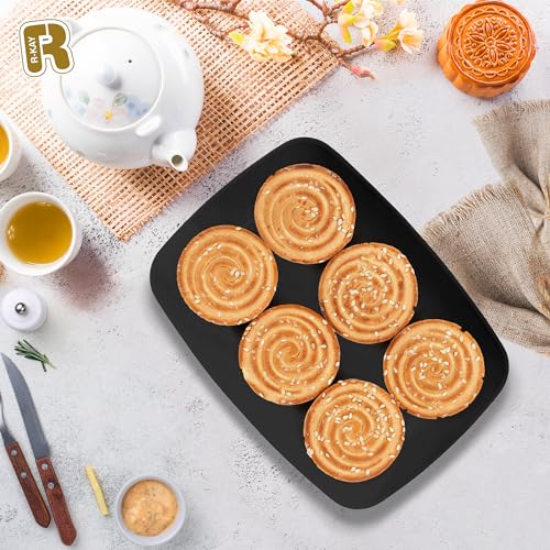 R-kay 6 Pack Plastic Serving Trays - 12.75 x 8.25, Party Platters - Black - color: Black