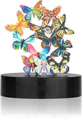 Desk Toys for Office for Adults Desktop Magnetic Butterflies Sculpture Desk Decorations for Women Office (Circular Base) - size: Circular Base