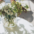 WGV Cylinder Vase, Width 7", Height 7", Clear Wide Large Diameter Flower Glassware, Floral Container, Planter Terrarium for Wedding Party Event, Home Accent Decor, 1 Piece - size: 7"x7"H