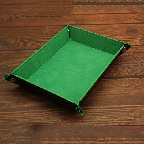 Valet Organizer - Catchall Tray for Jewelry, Wallets, Watches, Keys, Coins, Phones, Glasses - Perfect for Nightstand, Desk, Entryway - color: Green