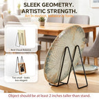 Artliving Metal Plate Stands for Display - 8-Inch Tabletop Holder for Decorative Plates, Picture Frames, Cookbooks, Plaques - Black Iron Display Easels - 2 Pack - size: 8“（2 pack）