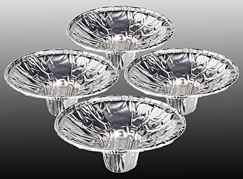 OHR Extra Heavy Disposable Aluminium Foil Candle Holder, Drip Cup Bobeches - 50 Pack