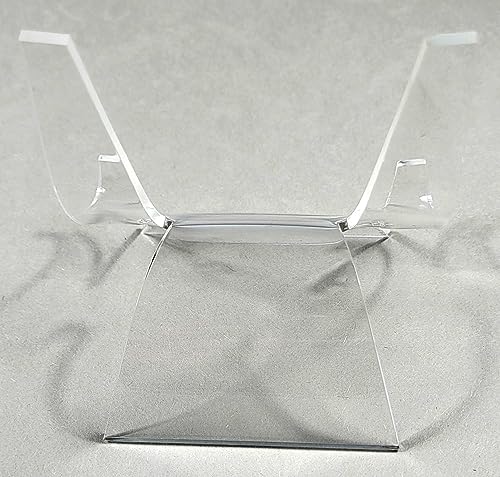HQRP-Crystal 3-7/8" Acrylic Display Stand Pedestal for Crystal Heart / Slice/ Slab / Fossil and Other Collectible Stones - size: 3-7/8"