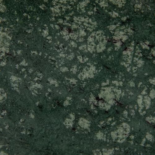 Creative Co-Op Marble Round Soapdish, Green - color: Green