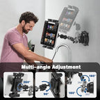 Tablet Mount for Truck, Car Tablet Holder Heavy Duty Super Suction Cup/Adhesive Base iPad Stand for Dash Windshield Wall Vehicle Desk, 360° Metal Bracket for 4.7-12.9" iPad Pro/Air/Mini/Galaxy
