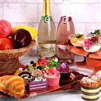 Zopeal 7 Pcs Dessert Table Display Set 3-Tier Cupcake Stand 1-Tier Cup Cake Display Tower Platters and Serving Trays Cardboard Cake Cookie Holders for Wedding Birthday Party Baby Shower(Rose Gold) - color: Rose Gold