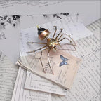 Mechanical Metal DIY 3D Insect Spider Model Brass Puzzle Assembly DIY for Family and Friends(Jumping Spider) - style: Jumping spider