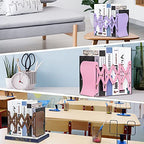Aobopar Metal Bookends - Heavy Duty Book Holders for Shelves, Office, Home & School Use (Purple) - color: Purple