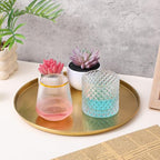 Molain 12 Inch Gold Tray, 6 Pcs Round Serving Stainless Steel Circle Platter Decorative Plate Coffee Table Makeup Organizer Dishes for Bar Display Food Kitchen Dessert Cart Bathroom Candle Display