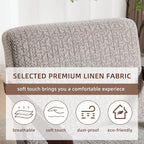 INZOY Mid Century Modern Accent Chair with Wood Frame, Upholstered Reading Armchair with Soft Linen Fabric, Accent Chair for Living Room Bedroom Apartment, Easy Assembly, Mocha - color: Chenille Mocha