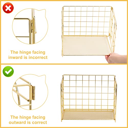 Lavatino Paper Letter Tray Organizer with File Holder, 4-Tier Desk Accessories & Workspace Desk Organizers with Drawer and 2 Pen Holder for Office Supplies (Gold) - color: 4 Tier - Gold