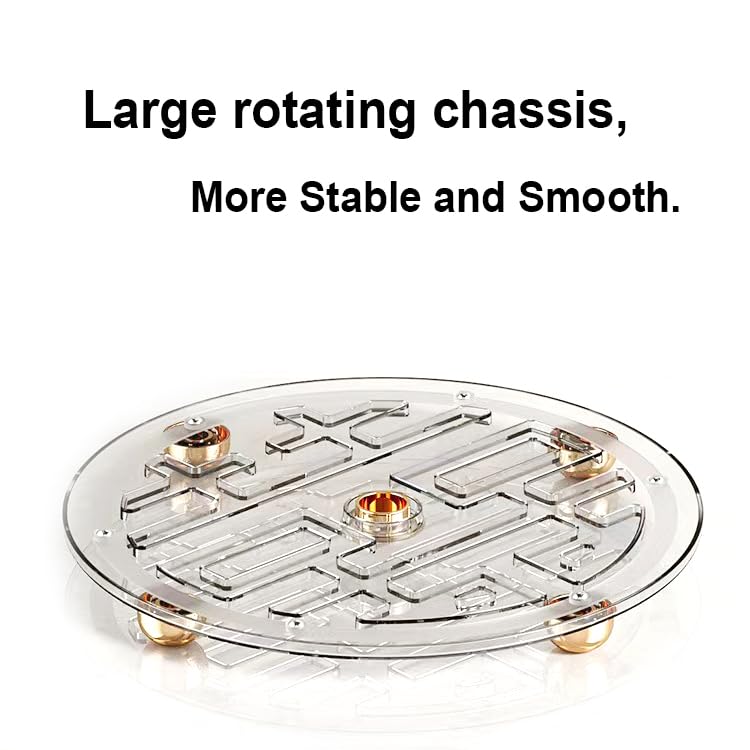 Rotating Skincare Makeup Organizer, 11" Round Lazy Susan, Turntable Vanity Organizers and Storage, Clear Large Spinning Cosmetic Perfume Display Cases (Clear)