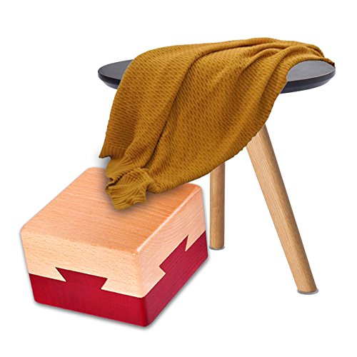 DC-BEAUTIFUL Impossible Dovetail Box Mini 3D Brain Teaser Wooden Magic Drawers Gift Jewelery Box Puzzle Toy for Adults - color: Small Red