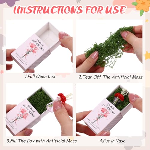 24 Sets Mother's Day Bulk Gifts for Women Teacher Nurse Appreciation Positive Mini Bud Vases with Flower Office Desk Decor Mini Box Breathing Thank You Gifts for Graduation Coworker Staff (Mix Color) - color: Mix Color