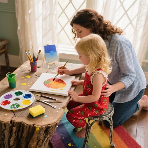 12 Pcs Mini Wood Easel Stands 6 Inch Tabletop Display Holder for Art, Photos, Menus, Wedding Cards, Small Canvases