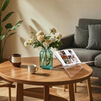 Acrylic Book Stand Large Clear Acrylic Book Holder, 12.5" x 9.5" x 5.7", Open Book Holder Stand for Display and Reading Cookbooks, Art Books, Bibles, Magazines - Home and Office - color: Clear, size: Large