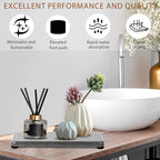 4PCS Water Absorbing Stone Tray, Stone Drying Tray for Bathroom Sink and Kitchen Counter, Fast Drying Diatomite Sink Coasters, Diatomaceous Coaster, Soap Dish Holders - color: Gray