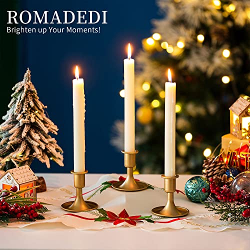 Candlestick Holders Taper Candle Holders, Romadedi Gold Candle Stick Candle Holder for Table Centerpiece, Wedding Reception, Festive Christmas Mantel Decoration or Home Decor, Set of 24 - color: Gold, size: 24 pcs