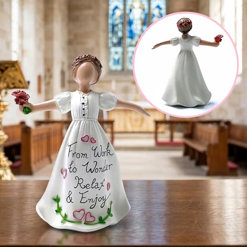 Women Inspirational Resin Statue - Inspirational Gift Statue for Women Mother Teachers Coworkers Employee Rose Angle Encouragement Figurine for Mother’s Day Wife Daughter Birthday Idea Gifts - style: Angel