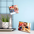 NIUBEE Slanted Back Acrylic Sign Holder 7 x 5 Inches, Clear Plastic Sign Holder Paper Display Table Stand for Office, Store, Restaurant -Horizontal (6 Pack) - size: 5x7, style: Horizontal