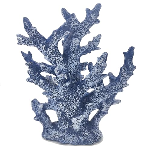 Etlemonde Beach Coastal Decor Coral Reef Home Decor Coral Statue Sculpture Home,Desk,Bathroom,Desktop Shelf Statue,Marine Themed Gifts - color: Blue Coral