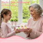 Gifts for Mom, Mini Ceramic Vase Refrigerator Magnets, 3D Cute Fridge Magnets with Artificial Flowers, Message Card and Gift Box, Kitchen& Home Decor, Unique Birthday Gifts for Mom & Women