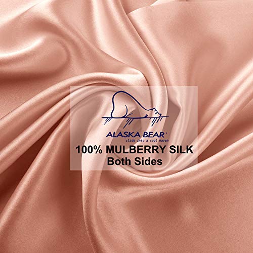 ALASKA BEAR Natural Silk Pillowcase, King (1pc, Dusty Pink) - color: Dusty Pink, size: King 20''x36''
