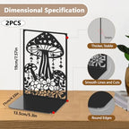 Mushroom Book Ends Stars Moon Metal Non-Slip Heavy Duty Book Shelf Holders Black Flowers Grass Reading Decorative Bookends for Shelf Decor(2pcs) Back to School - style: Mushroom,Moon