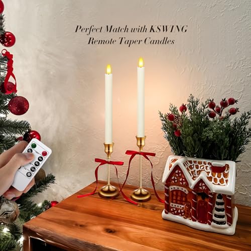 Candlestick Holders 6 PCS Metal Taper Candle Holders, KSWING Gold Candle Stick Holders Set, Perfect for Table Centerpiece Mantel Party Wedding Christmas Home Decor, Set of 6 - color: Gold, size: tall - 6pc
