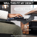 VIVO Adjustable Computer Keyboard & Mouse Platform Tray Ergonomic Under Table Desk Mount Drawer Underdesk Shelf (MOUNT-KB03B) - color: Black, size: 25"
