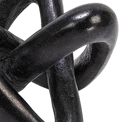 Creative Co-Op Modern Decorative Marble Link Knot, Black - color: Black