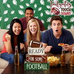 Yuntau 4pcs Football Christmas Table Decoration Happy Football Wooden Block Sign Rugby Tiered Tray Decor Centerpiece Decorative Faux Book Stack for Holiday Tabletop Fireplace Shelf Desk Party Decor - style: Classic Football