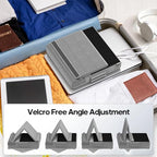 KDD Tablet Pillow Stand, Multi-Angle Viewing Ipad Holder for Lap, Bed and Desk, Foldable Soft Pad Dock with Stylus Mount Compatible with Ipad Pro 12.9, 10.5, 11, Air, Mini, Phones, Books, E-Reader - color: Grey